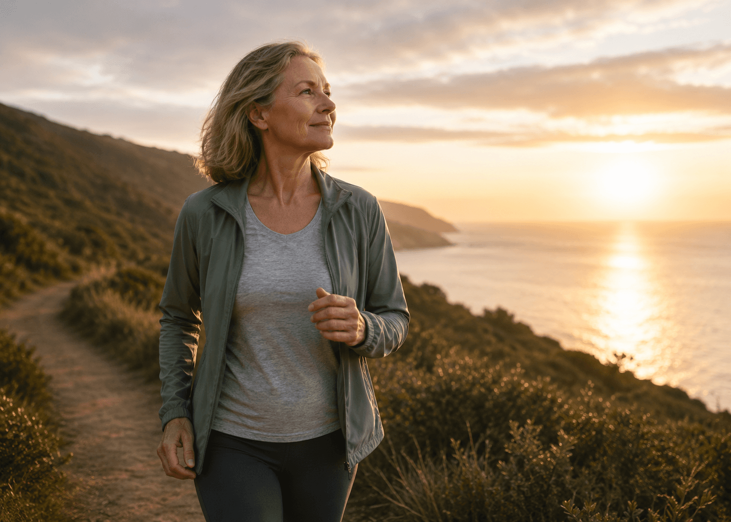 A peaceful outdoor walk for future health.